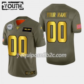 Camiseta Niño NFL Seattle Seahawks Personalizar Nike 2019 Salute to Service 100th